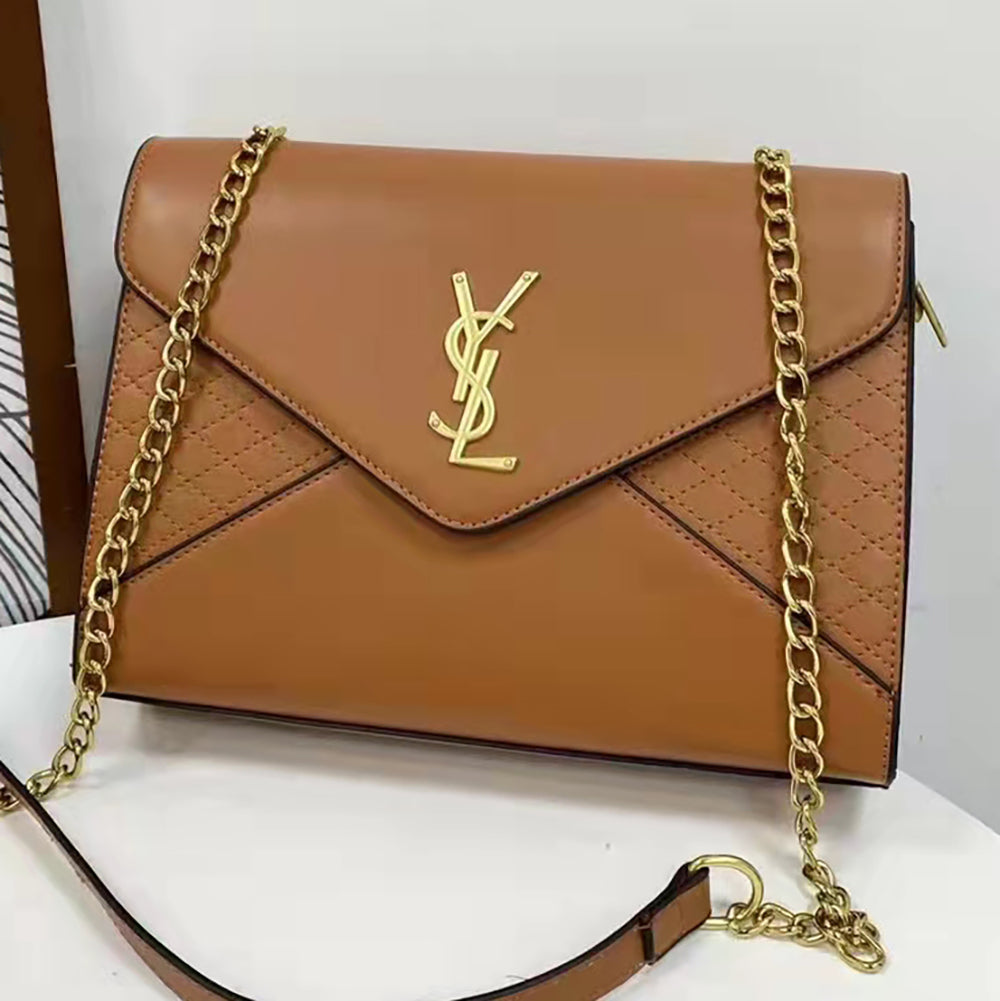 YSL Yves saint Laurent gold letter logo women's shopping sin