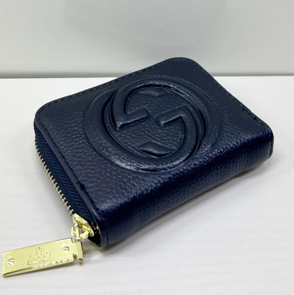 GG embossed letter logo zipper wallet clutch Bag