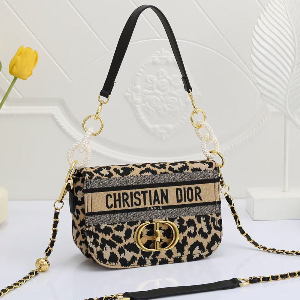 Christian Dior Classic Alphabet Print Women's Flap Shoulder 