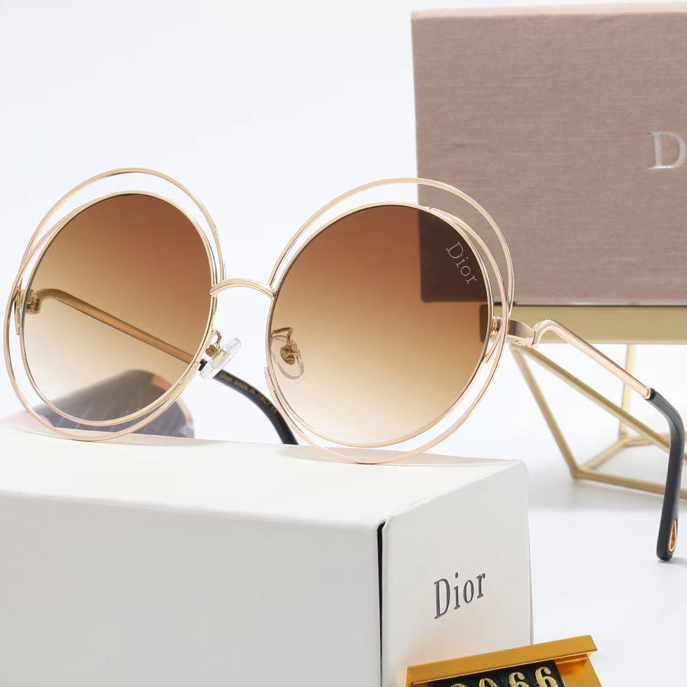 Christian Dior Hot Sale Personalized Large Frame Glasses for Men and Women Beach Leisure Sunglasses