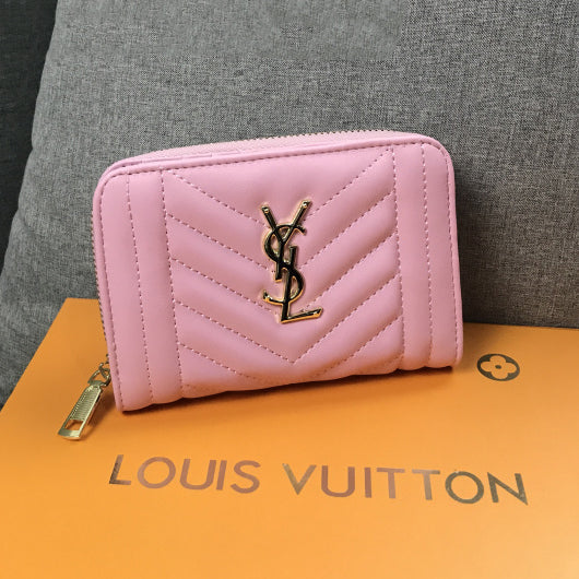 YSL Saint Laurent Bag Ladies Fashion Short Zipper Wallet Card Ho