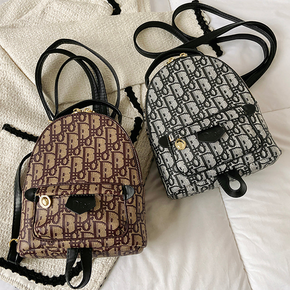 Christian Dior Full Print Women's Small Backpack School Bag 