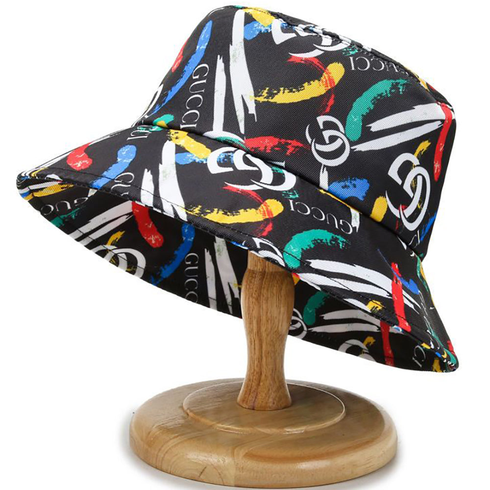 GG Embroidered Letter Graffiti Couple Bucket Hat