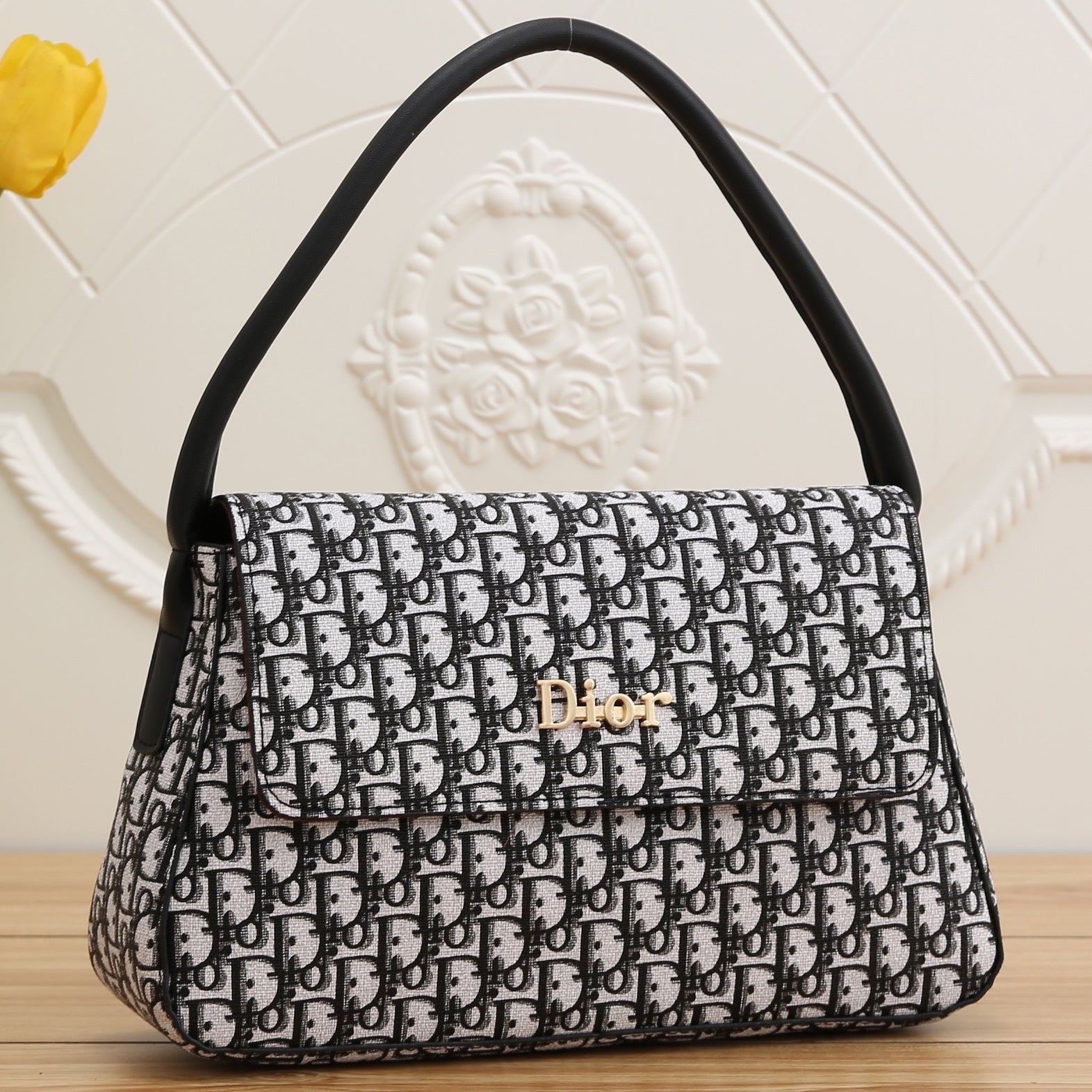 Christian Dior New Letter Print Ladies Shopping Tote Shoulder Ba