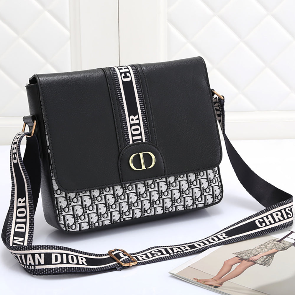 Christian Dior GG Letter Print Panel Color Flap Envelope Bag Shoulder Bag Crossbody Bag