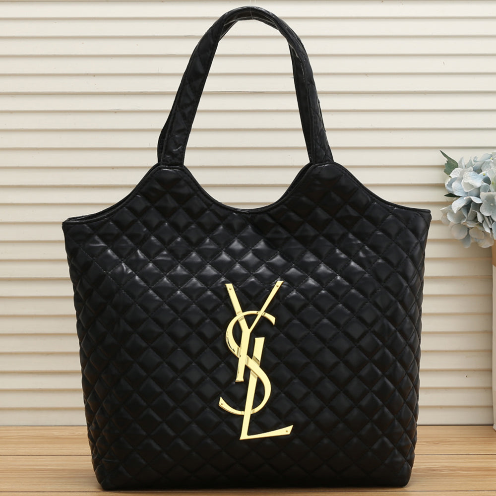 YSL Yves Saint Laurent gold letters Logo Large volume two-piece handbag Ladies shopping shoulder bag