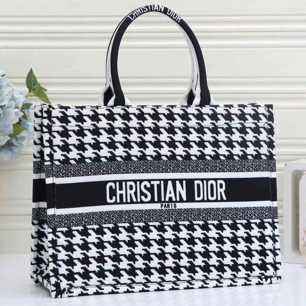 Christian Dior large lettering logo tote shoulder bag