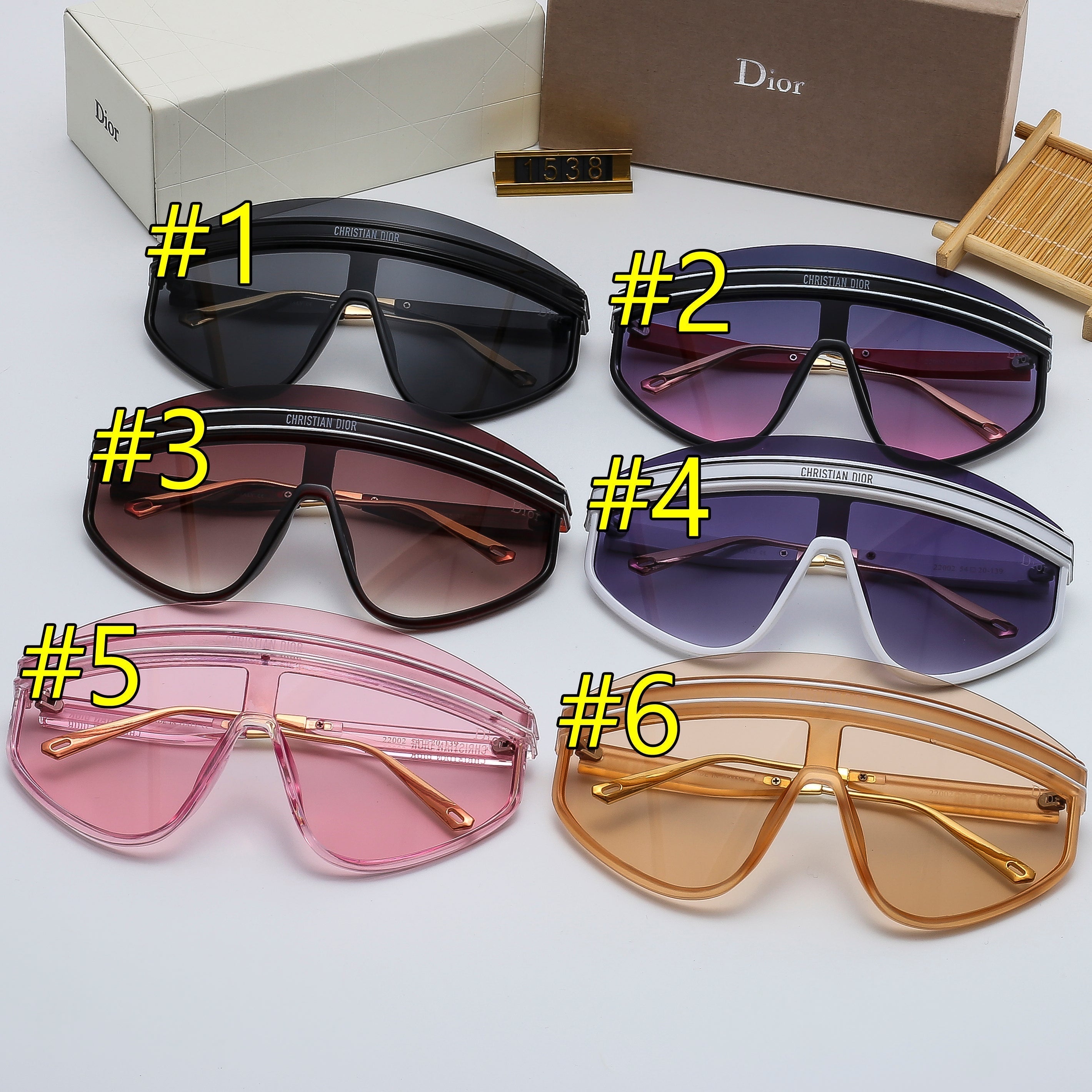 Christian Dior letter logo couples sunglasses beach sunglasses