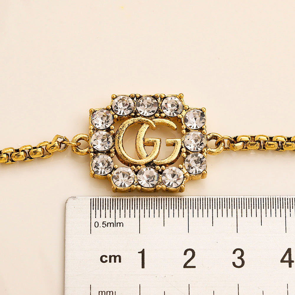 GG Alphabet Diamond Bracelet for Women