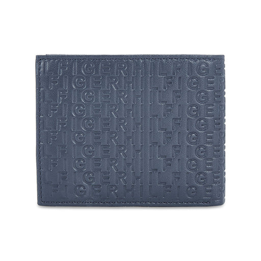 Tommy Hilfiger Leather Embossed Monogram Wallet - Blue