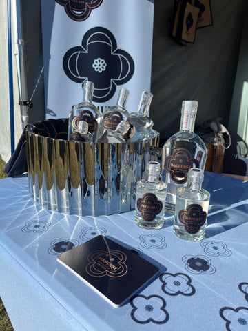 Oakhurst Gin stand close up of gin display