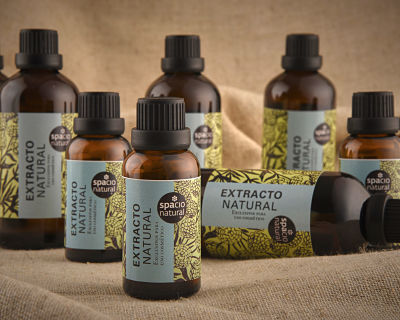 frascos de extractos natural