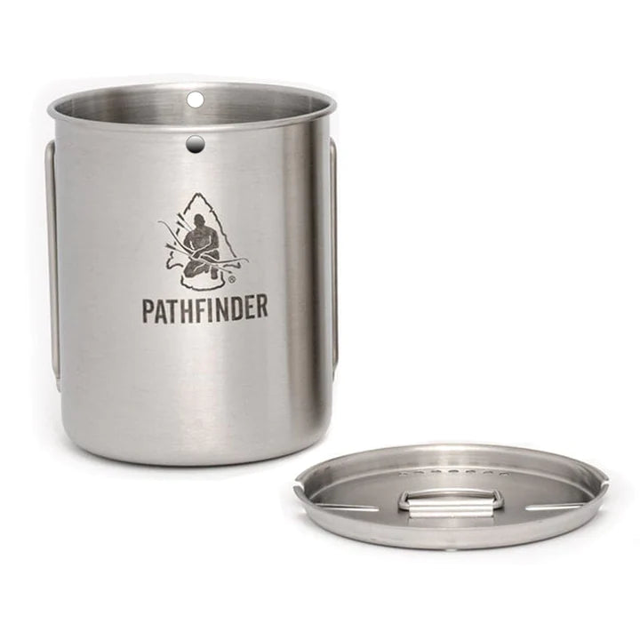 Pathfinder Canteen Cooking Set Steel Wide-Mouth Canteen Nesting Cup/Stove  Pouch 003