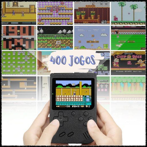 Mini Vídeo Game Portátil Retrô - 400 GAMES + Controle de BRINDE