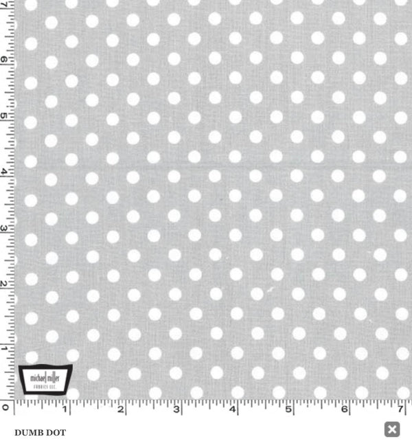 Ramblings 10 Dot - White on White - 100% Cotton - P&B Textiles - RA10