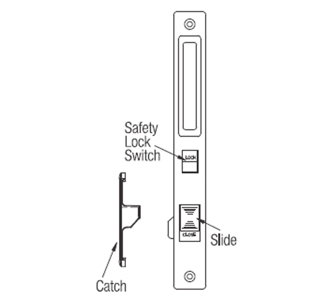 Ebco Sliding Window Latch Slide Catch With Swl 4 C Swl