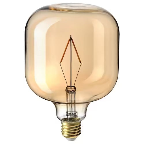 muis of rat Banyan regenval IKEA LUNNOM LED bulb E27 80 lumen, tube-shaped brown clear glass | IKE —  EachDayKart.in