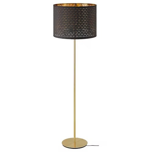zonsondergang ik ga akkoord met Succes IKEA NYMÖ / SKAFTET Floor lamp, black brass/brass | IKEA Floor Lamps | —  EachDayKart.in