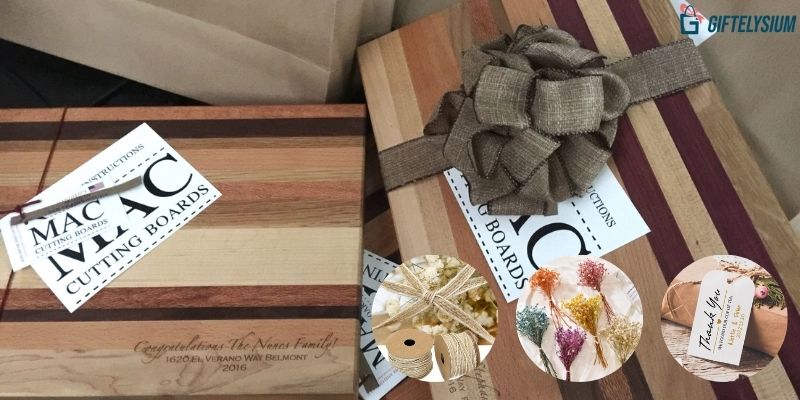 How to gift wrap a cutting board well with decorative touches