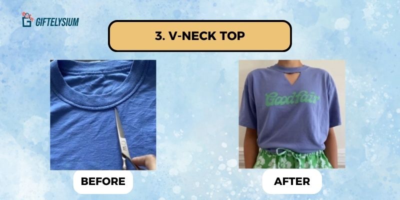 How to Cut a Tshirt Cute Into a V-neck Top