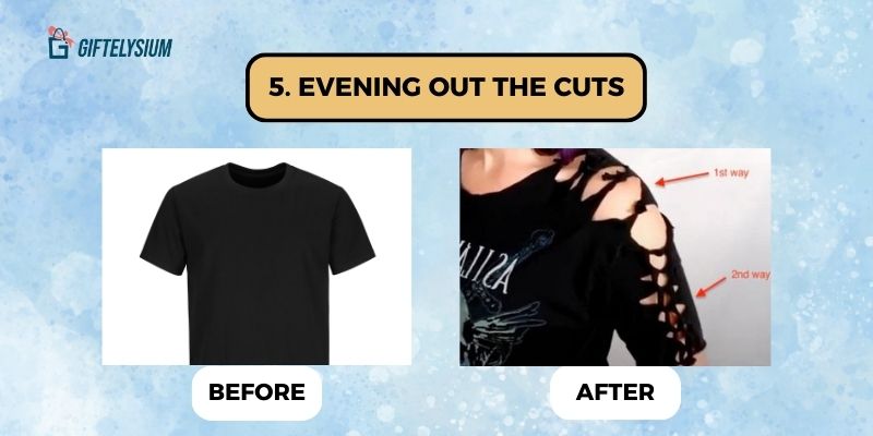How to Cut a Tshirt Cute with Evening Out the Cuts
