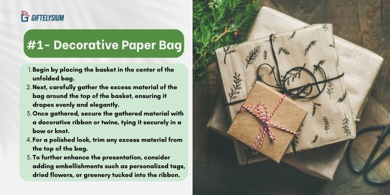 How to Wrap a Gift Basket with Decorative Paper Bag