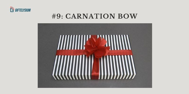 Carnation Bow in Gift Wrapping