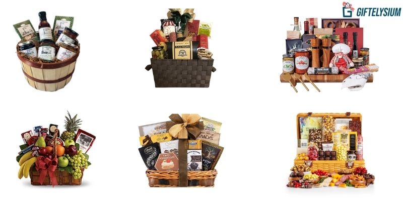Consider ideas for gift for dad with gourmet food basket