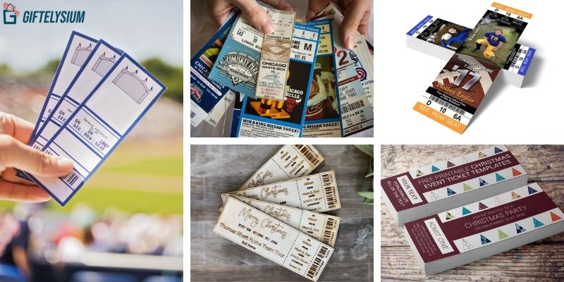 Consider tickets to a sports event or concert