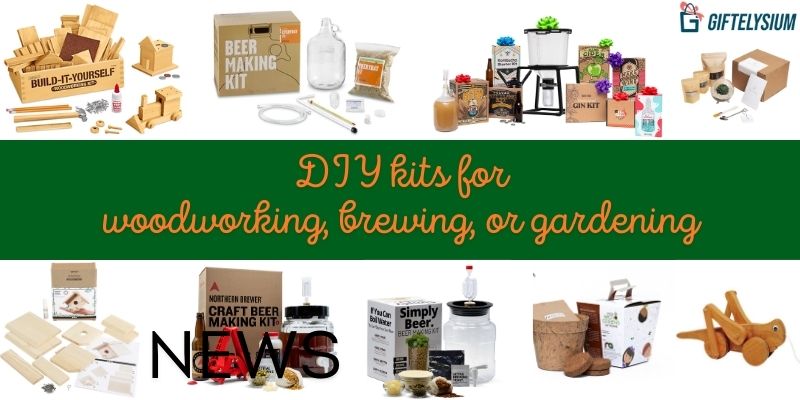 DIY kits for woodworking, brewing, or gardening