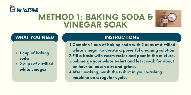 How To Make White Tshirt White Again With Baking Soda and Vinegar Soak