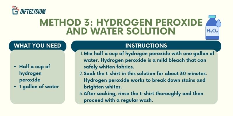 How To Make White Tshirt White Again With Hydrogen Peroxide and Water Solution