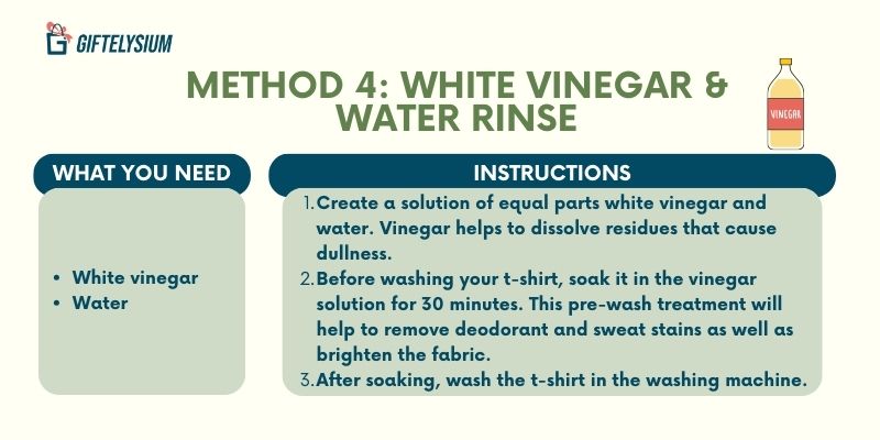 How To Make White Tshirt White Again With White Vinegar and Water Rinse