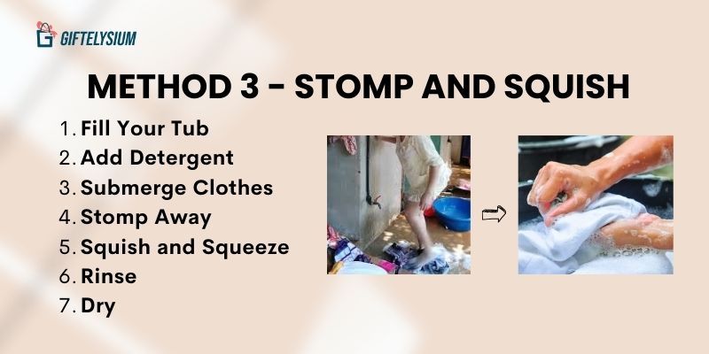 Stomp and Squish - How to Clean Clothes Without a Washer