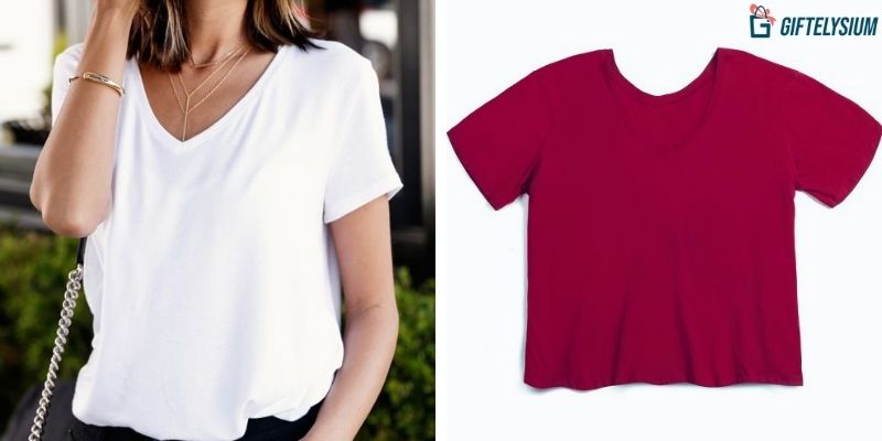 The V-neckline style