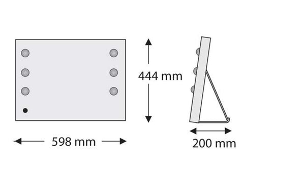 MDE-507 Makeup Mirror - dimensions