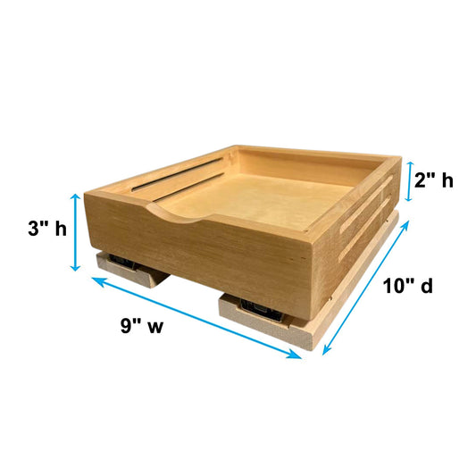 Assemble-Ready Cabinet Shelf Pull-Out Wood Drawer Organizer Storage, S –