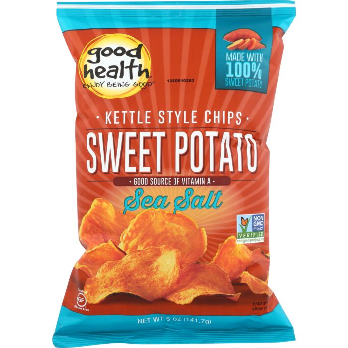 GOOD HEALTH: Sweet Potato Kettle Chips Sea Salt, 5 oz