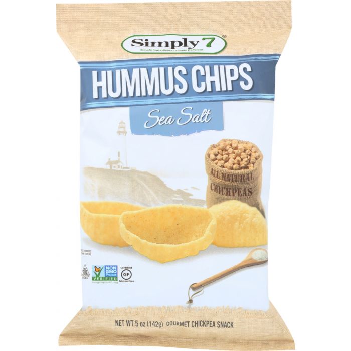SIMPLY 7: Hummus Chips Sea Salt Just A Pinch, 5 oz