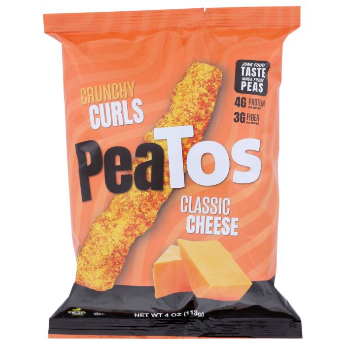 PEATOS: Classic Cheese Crunchy Curls, 4 oz