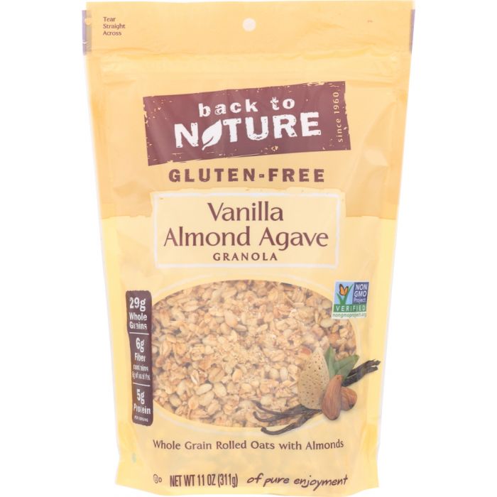 BACK TO NATURE: Gluten-Free Vanilla Almond Agave Granola, 11 oz