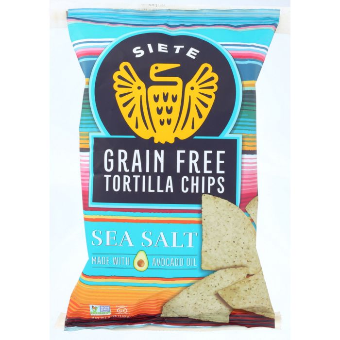 SIETE: Tortilla Sea Salt Chips Grain Free, 5 oz