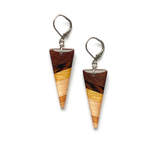 Spears Reclaimed Wood Earrings  Handmade Wood Jewelry – Melinda Wolff