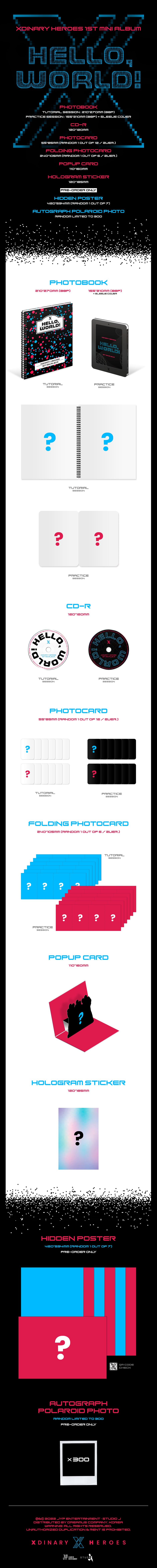 UK Free shipping for Xdinary Heroes Mini Album Vol.1 [Hello, world!] random album version. Pre-order benefit poster & polaroid available. Buy from a huge collection of official merch at the best online kpop store marketplace in Manchester UK Europe. Our shop stocks BTS BT21 TXT Blackpink. GAON & Hanteo Korean charts.