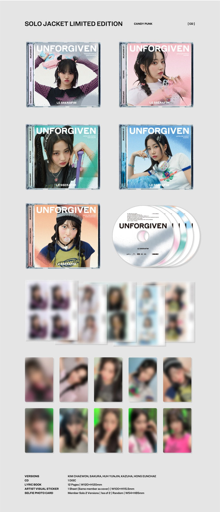 LE SSERAFIM UNFORGIVEN JAPAN Limited Edition KIM CHAEWON CD
