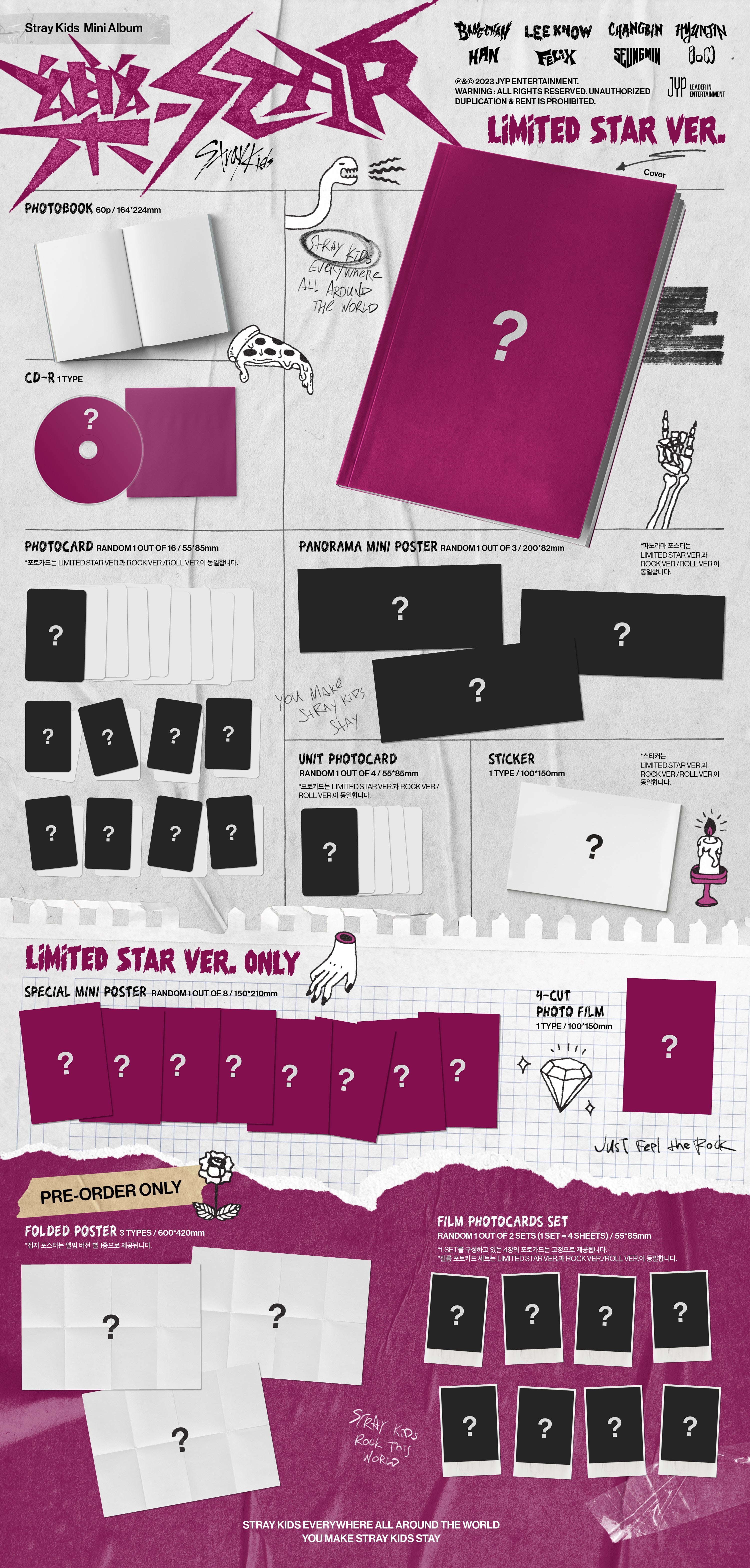 Stray Kids ROCKSTAR [樂-STAR] LIMITED STAR Ver. | UK Kpop Album Shop