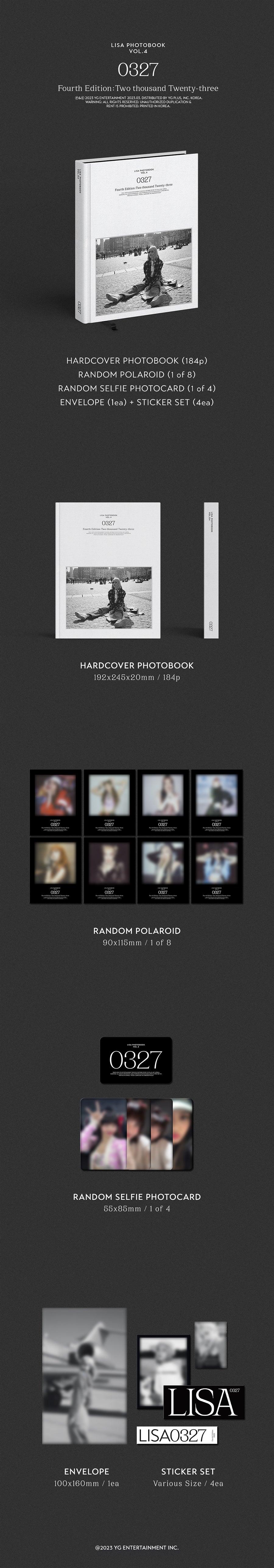 UK Free Tracked Shipping for LISA 0327 PHOTOBOOK VOL. 4 with pre-order benefit POB special gift photocard. Buy from a huge collection of official merch at the best online kpop store marketplace in Manchester UK Europe. Buy BLACKPINK BTS BT21 & Stray Kids at our k-pop shop. JISOO FIRST SINGLE ALBUM for sale.