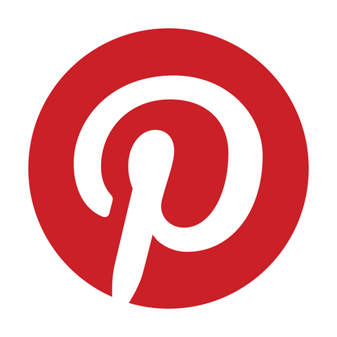 red and white Pinterest logo