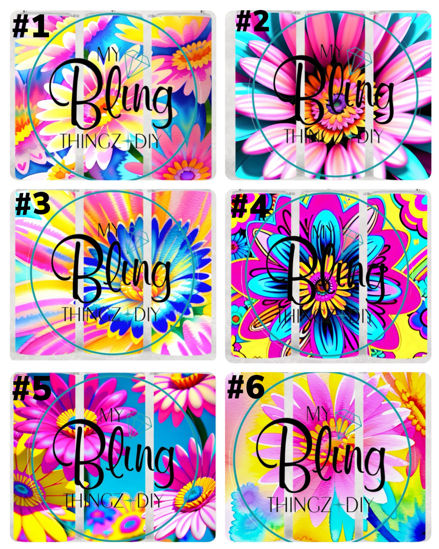 Daisies 🌼 Sublimation Cup Kit - 6 Choices