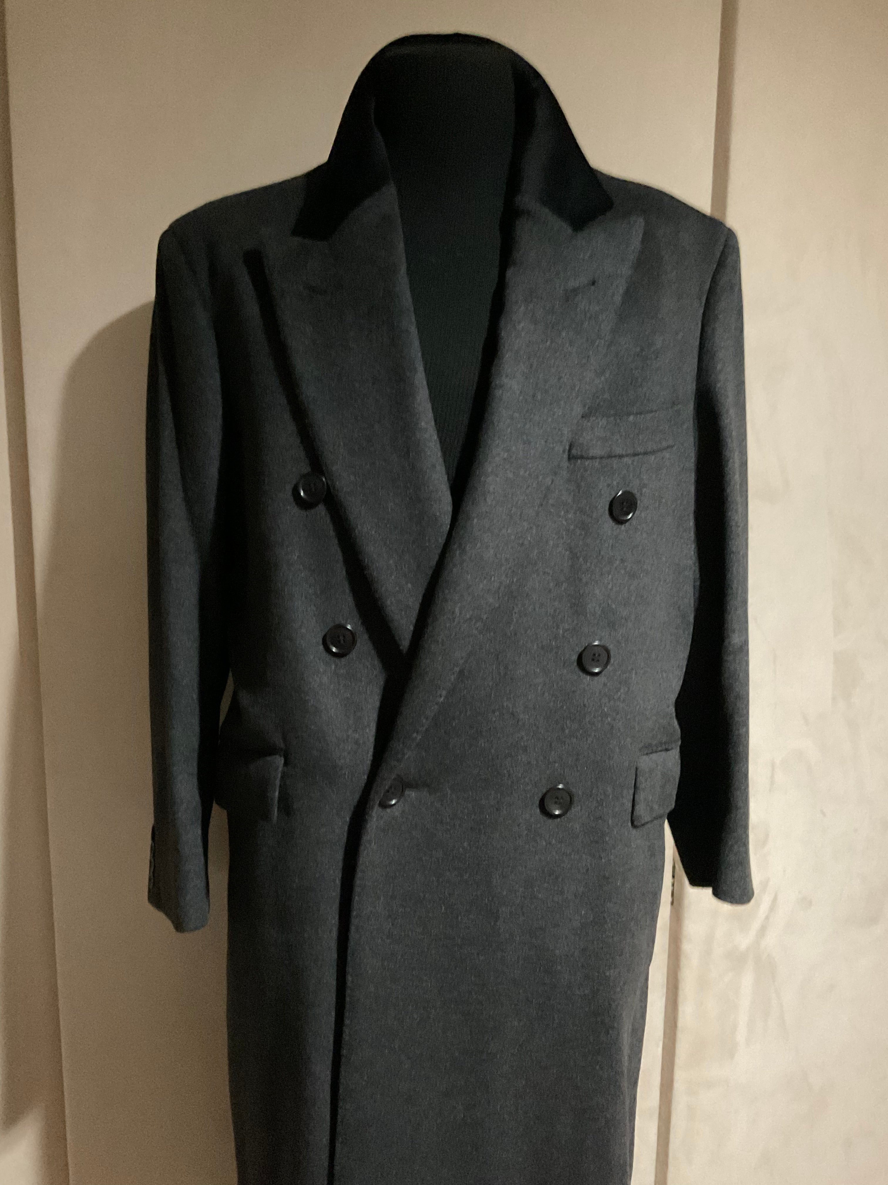R P OVERCOAT / BLACK / PURE CASHMERE & MINK / NEW / 40 - 42 / MADE